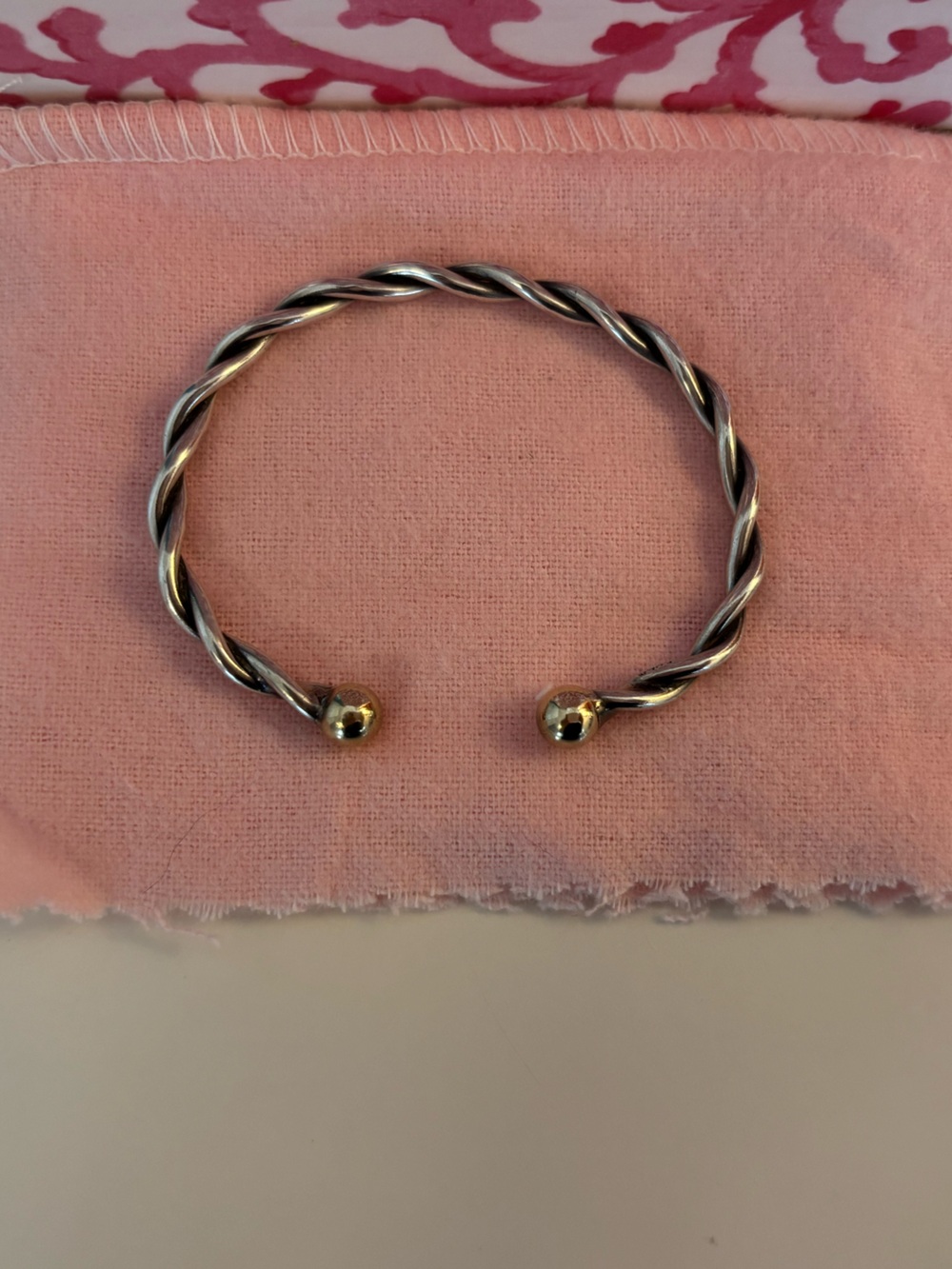 Eden Hand Arts Twisted Open Cuff Bracelet in Silver - Picture 3 of 5